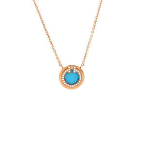 Tiffany & Co. Small T Circle Pendant Necklace